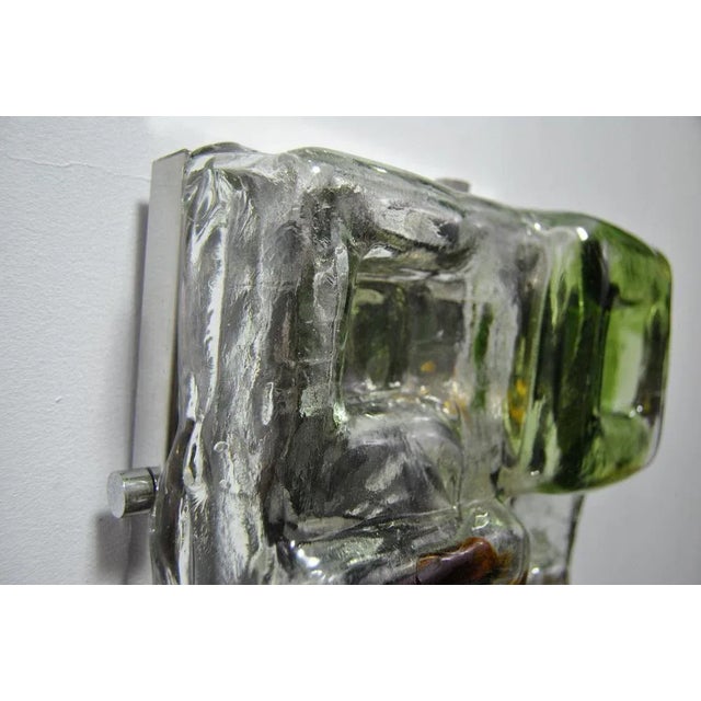 Italian Wall Lights in Murano Glass, 1970s, Set of 7 For Sale - Image 9 of 12