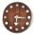 1970s Howard Miller Wall Clock Designed by Arthur Umanoff Zebra Wood & Chrome For Sale