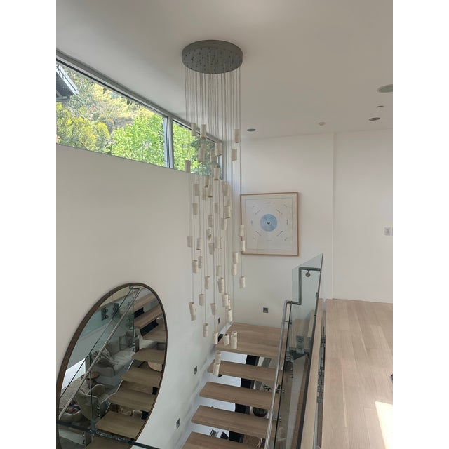 White Custom Made Porcelain Chandelier For Sale - Image 8 of 8