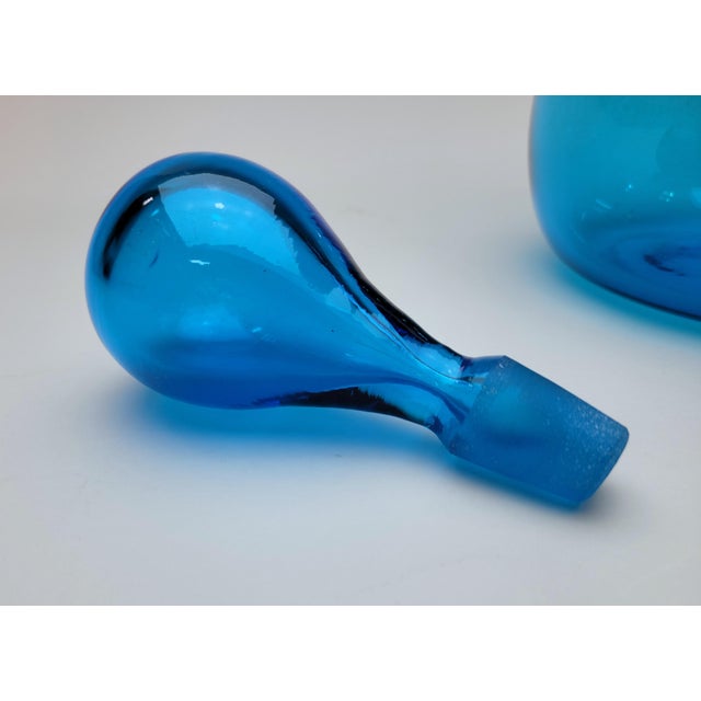 Glass 1960s Mid Century Blenko Decanter For Sale - Image 7 of 14