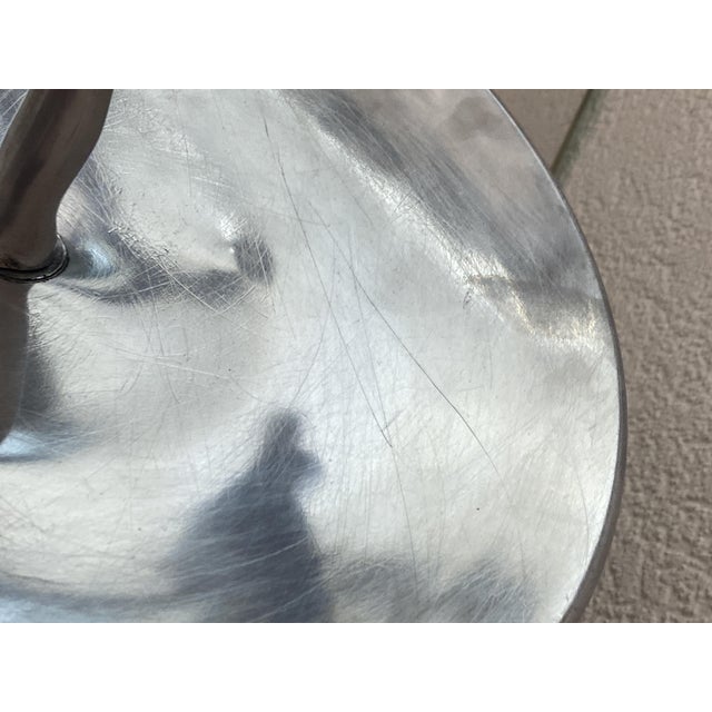 Plateau and Aluminum Pole Tray, 1970s For Sale - Image 9 of 14
