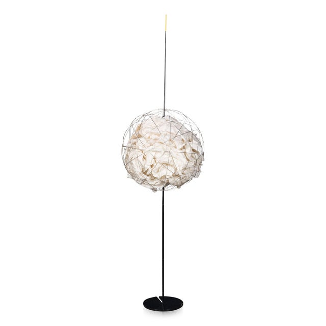 Vintage German Metal and Paper Floor Lamp by Ingo Maurer, 1990 For Sale - Image 18 of 18