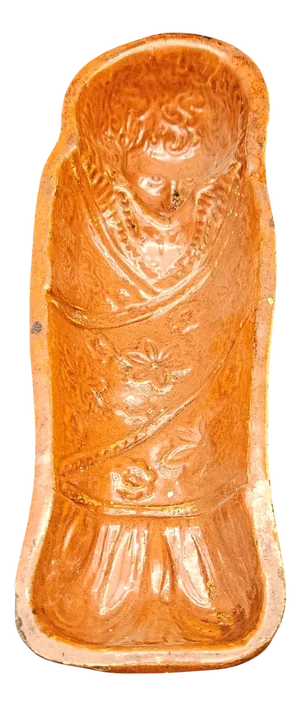 Antique Clay Fatschenkind Cake Pan, 1880s-1900s