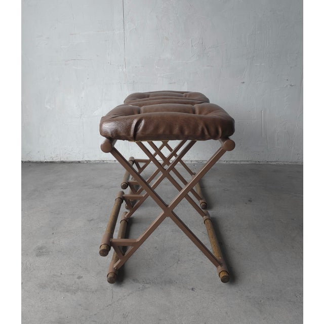 Metal Pair of 1970's Counter Stools After Cleo Baldon For Sale - Image 7 of 11