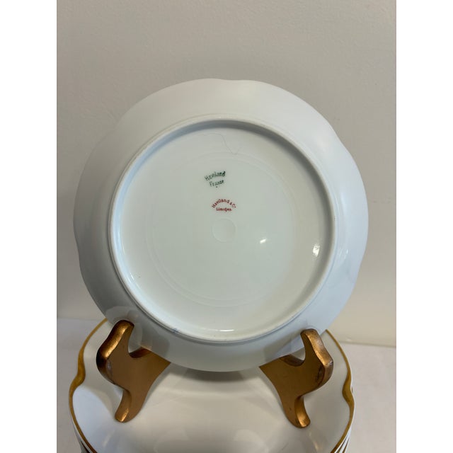 Antique Haviland & Co. Limoges Gold Scalloped Rim Bowls, Set of 10, France For Sale - Image 11 of 12