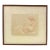 Mid Century Framed Sepia Pastel of a Nude Woman by Stephen Csoka For Sale