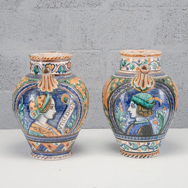 Vases from Deruta, Mid-20th Century, Set of 2 For Sale - Image 10 of 18