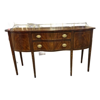 1980s Henkel Harris Federal/Hepplewhite Style Mahogany Sideboard With Inlay For Sale