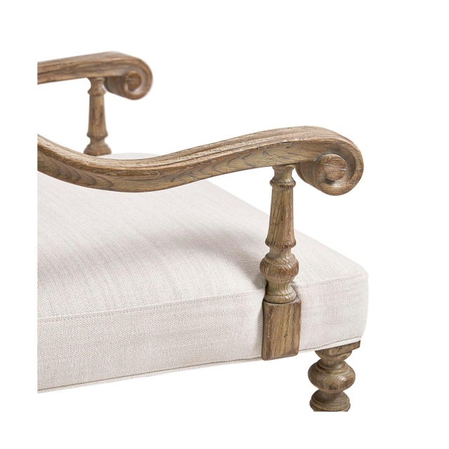 Brown Early English Upholstered Armchair For Sale - Image 8 of 11