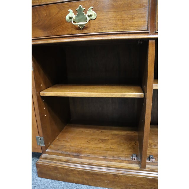 Stickley Cherry Two-Piece China Cabinet With Glass Doors For Sale - Image 14 of 15
