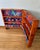 One-of-a-kind handmade folding sewing and craft cabinet, thoughtfully built from solid pine and finished with vibrant...