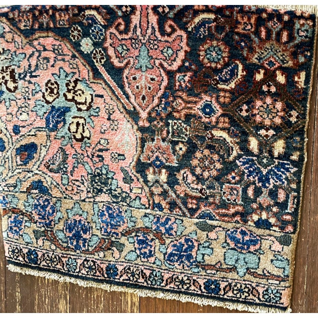 Tribal Antique Handmade Kurdish Rug/a Sampler, Ornak 18" X 17" For Sale - Image 3 of 7