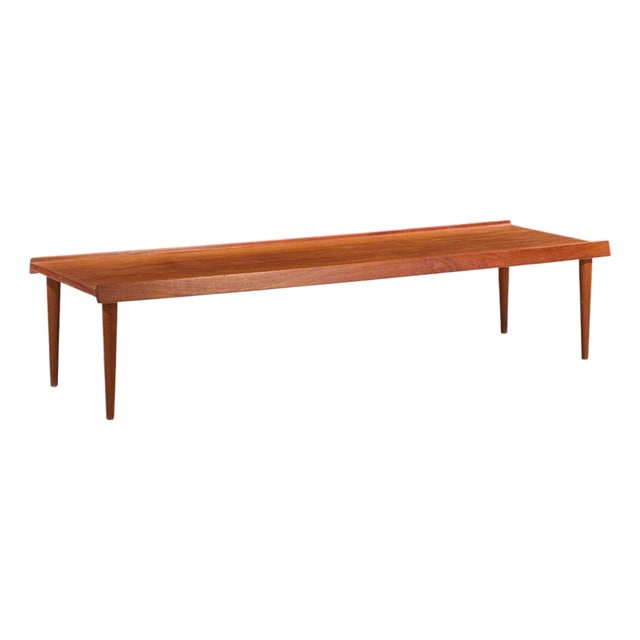 Arne Vodder Style Mid Century Danish Teak Coffee Table For Sale