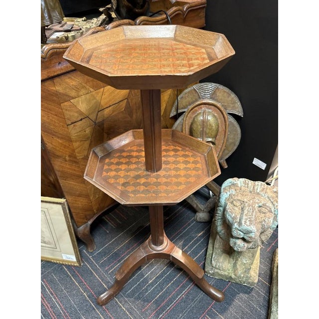 Wood Antique Directoire Side Table, 1795 For Sale - Image 7 of 9