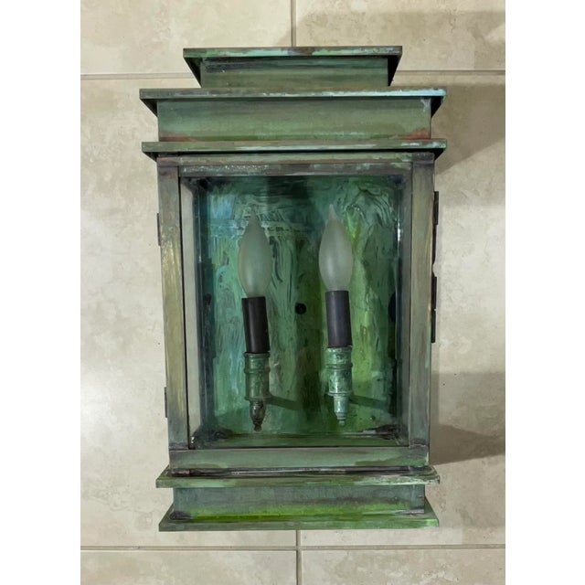 Handcrafted Solid Brass Wall Lantern For Sale - Image 9 of 11