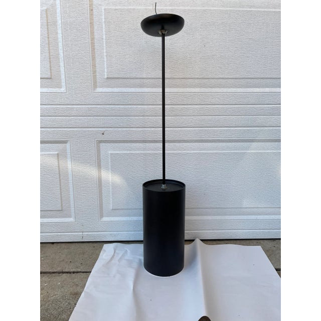 1960’s Minimalist Black Prescolite Pendant Light For Sale - Image 12 of 12