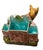 2000 - 2009 Vintage French Majolica Boxer / French Bulldog Figural Planter & Desk Catchall For Sale - Image 5 of 12