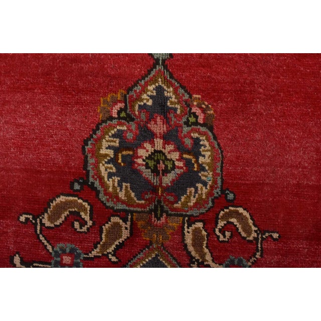 Tabriz Rug 9’5” X 12’7” Red Wool Traditional Hand-Knotted Oriental Carpet For Sale - Image 9 of 15