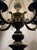 Vintage 38” Hollywood Regency Brass & Marble Prism Lamp For Sale - Image 9 of 10