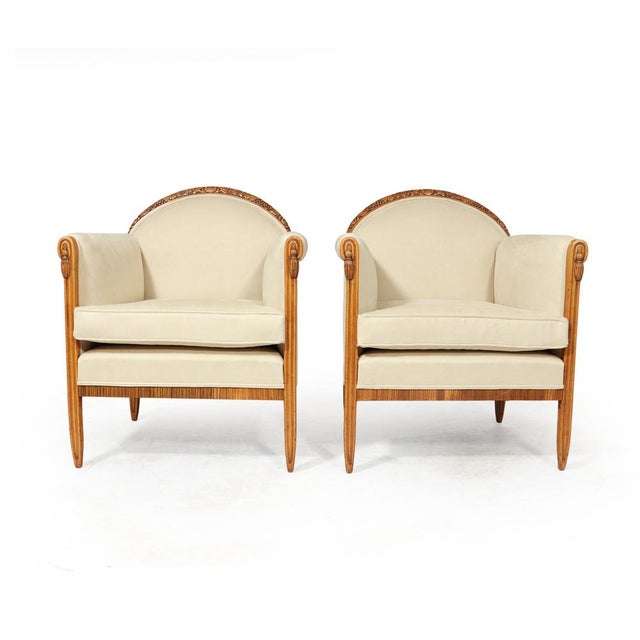 Set of French Art Deco Armchairs by Paul Follot, 1925 For Sale - Image 3 of 18