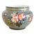 Large Early 19th Century Hand Painted Ceramic Jardiniere Bowl Butterfly Flowers For Sale