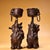 This is a stunning pair of vintage Chinese gilt bronze Foo Dog (Guardian Lion) candle holders. The mythical beasts are...
