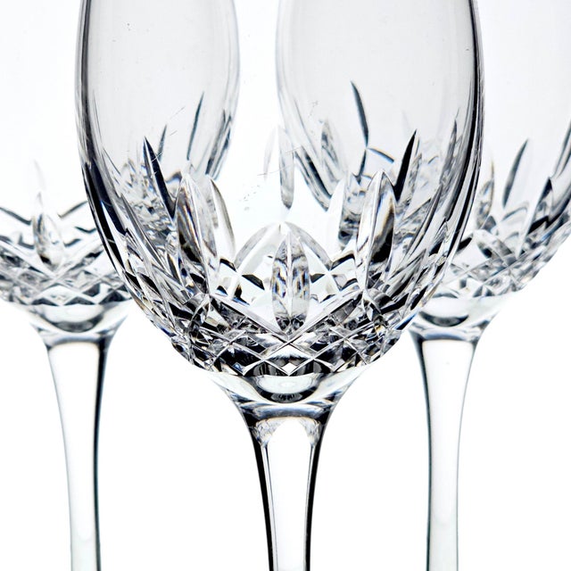 Late 20th Century Waterford Crystal Lismore Essence White Wine Glasses - Set of 4 For Sale In San Francisco - Image 6 of 12