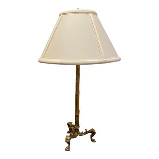 1990s Gold Metal Table Lamp For Sale