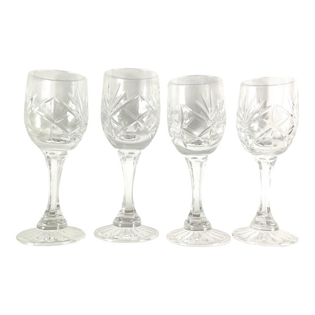 1990s Cut Glass Crystal Cordials – Set of 4 For Sale
