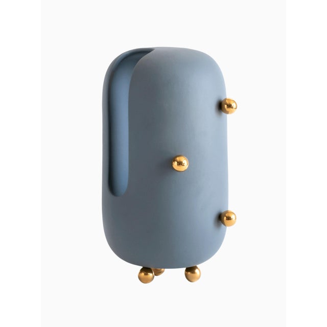 Small Teal Anfore Vase by Zpstudio For Sale - Image 6 of 6