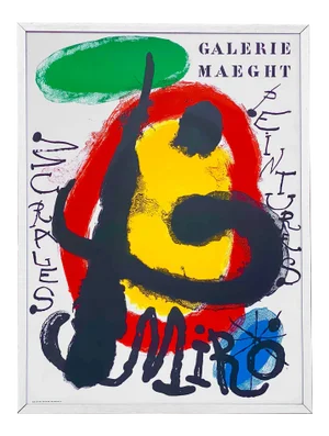 Joan Miro, 1893-1983 Galerie Maeght Lithograph Mid Century Modern Artwork