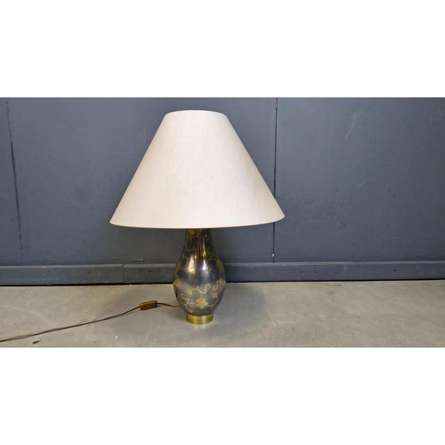 Vintage Pewter Table Lamp, 1970s For Sale - Image 9 of 11