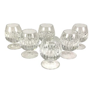 Waterford, Crystal of Ireland, Makers of Luxury Premium Crystal-“Carina” Small 4 Ounce Sniffers/Cordial – Set of Six For Sale