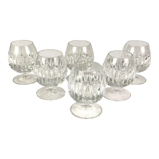 Waterford, Crystal of Ireland, Makers of Luxury Premium Crystal-“Carina” Small 4 Ounce Sniffers/Cordial – Set of Six For Sale