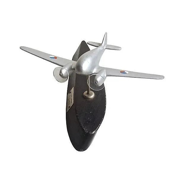 Art Deco Vintage Art Deco Style Czech Trophy Model Plane For Sale - Image 3 of 6