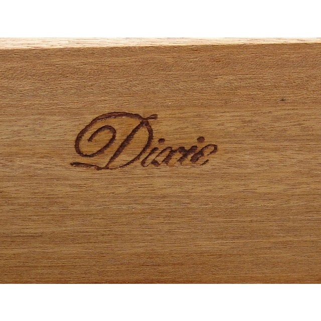 White Vintage Dixie 5-Drawer Lacquer and Wood Tall Dresser With Chrome Accent For Sale - Image 8 of 12