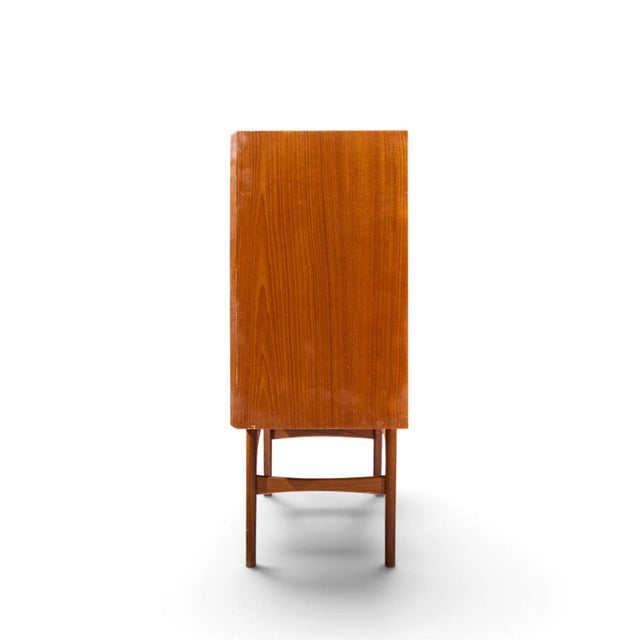 Kurt Ostervig Kurt Østervig Style Mid Century Danish Sculptural Teak High Credenza For Sale - Image 4 of 12