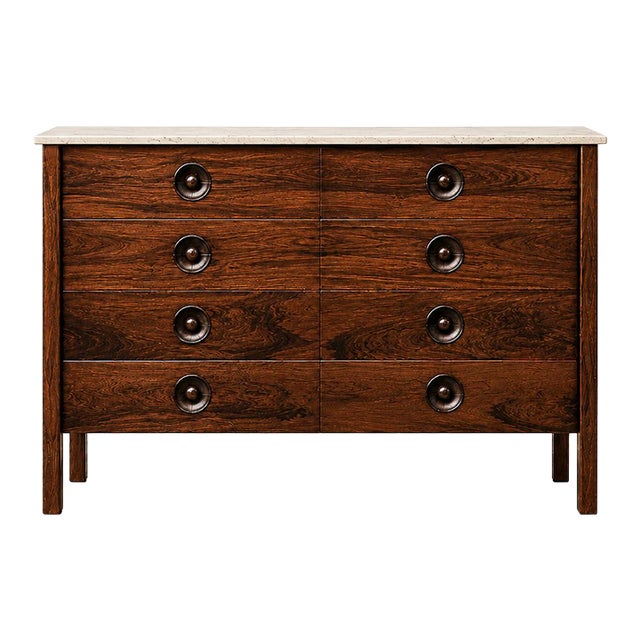 Sergio Rodrigues "Marquesa" Chest of Drawers in Rosewood With Marble Top — Oca, Brazil, C. 1965 For Sale