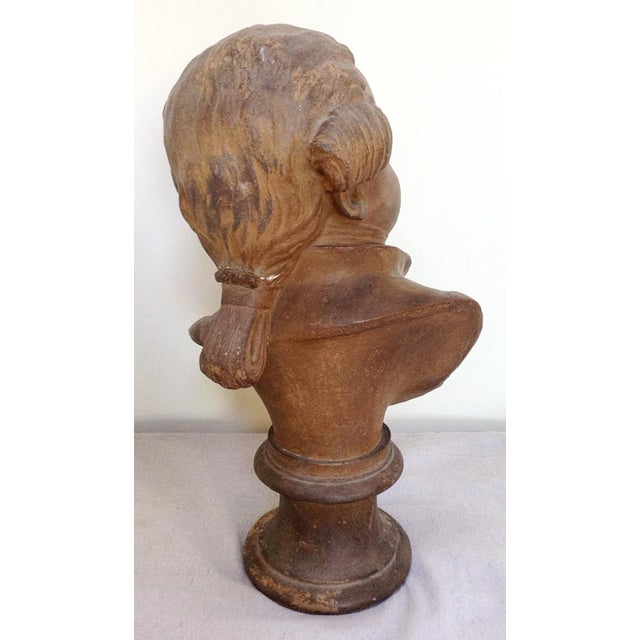 French Provincial Antique Terracotta Bust of a Gentleman For Sale - Image 3 of 3