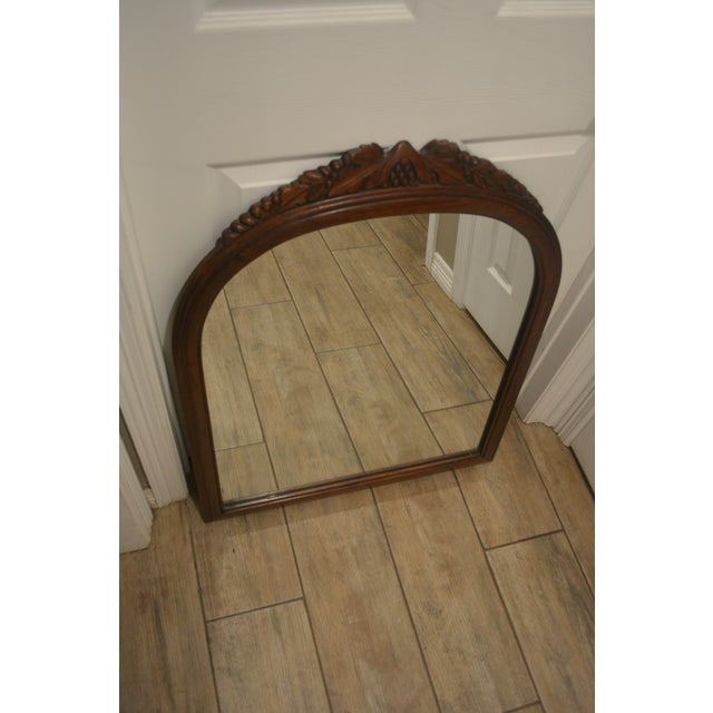 Circa 1930's Carved Walnut Mirror Chairish