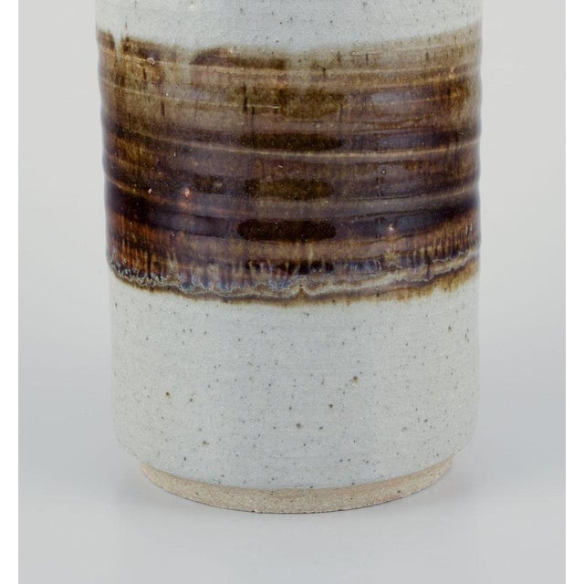 Ceramic Vase in Cylindrical Shape, 1980s For Sale - Image 3 of 8