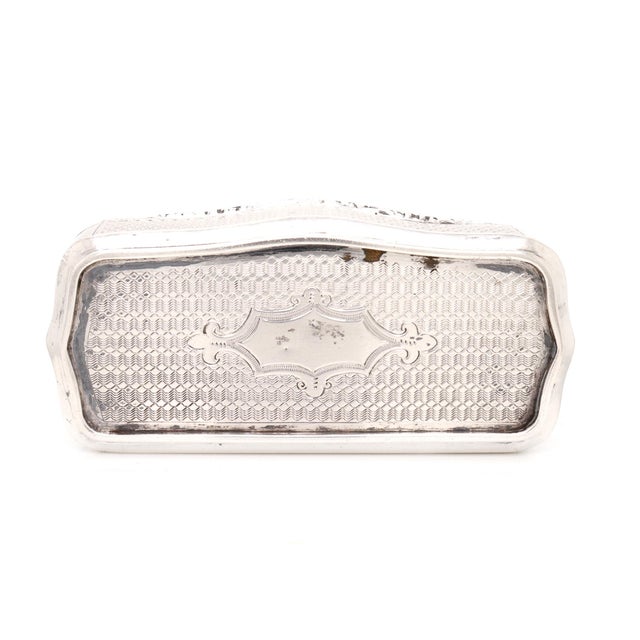 Antique Austrian Engine Turned 13 Loth Silver Snuff Box or Dresser Box For Sale - Image 18 of 18