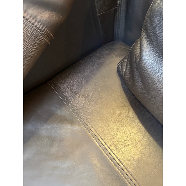 Black Stockholm Leather Sofa, Black For Sale - Image 8 of 12