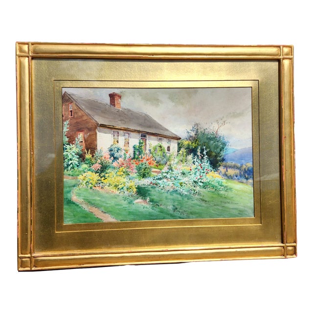 Late 19th Century Henry W. Rice Original Watercolor, Signed, in Gold Gilt Frame by the Foster Bros For Sale