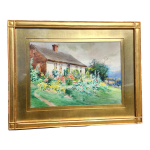 Late 19th Century Henry W. Rice Original Watercolor, Signed, in Gold Gilt Frame by the Foster Bros