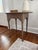 Vintage Queen Anne Style Refinished Oval Tiger Oak Side Table With Cabriole Legs and Scalloped Skirt For Sale - Image 4 of 10