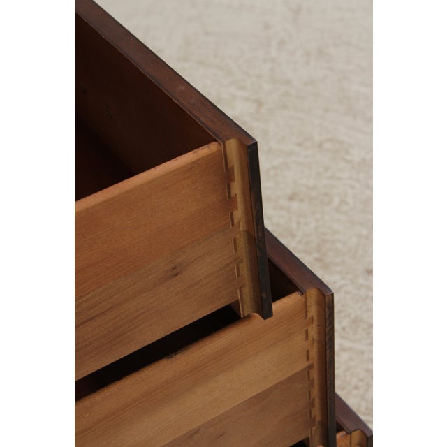 Brown Henredon Campaign Style Oak Bedroom Armoire For Sale - Image 8 of 17