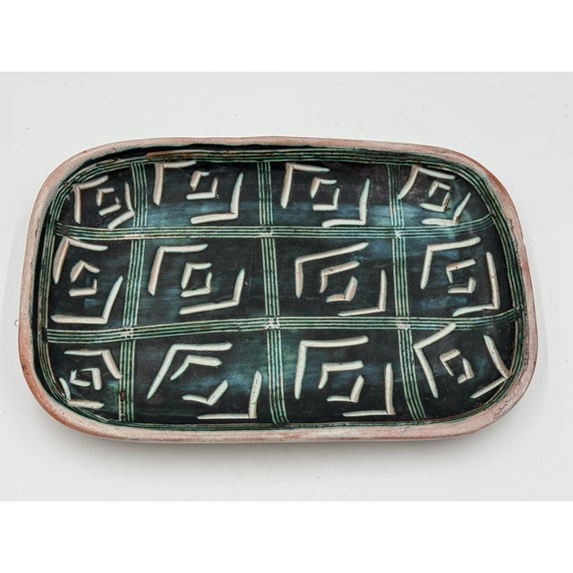 Vintage MCM Studio Pottery Plaque Signed For Sale In Miami - Image 6 of 7