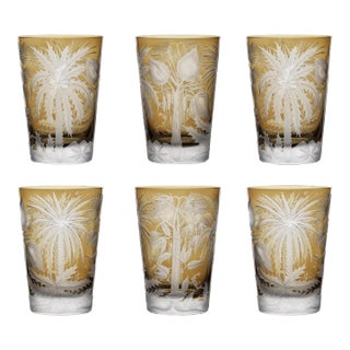 ARTEL Primeval Palms Tumbler in Taupe - Set of 6 For Sale