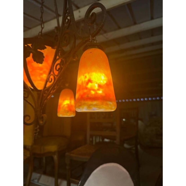 Chandelier from Muller Luneville, 1930s For Sale - Image 6 of 10
